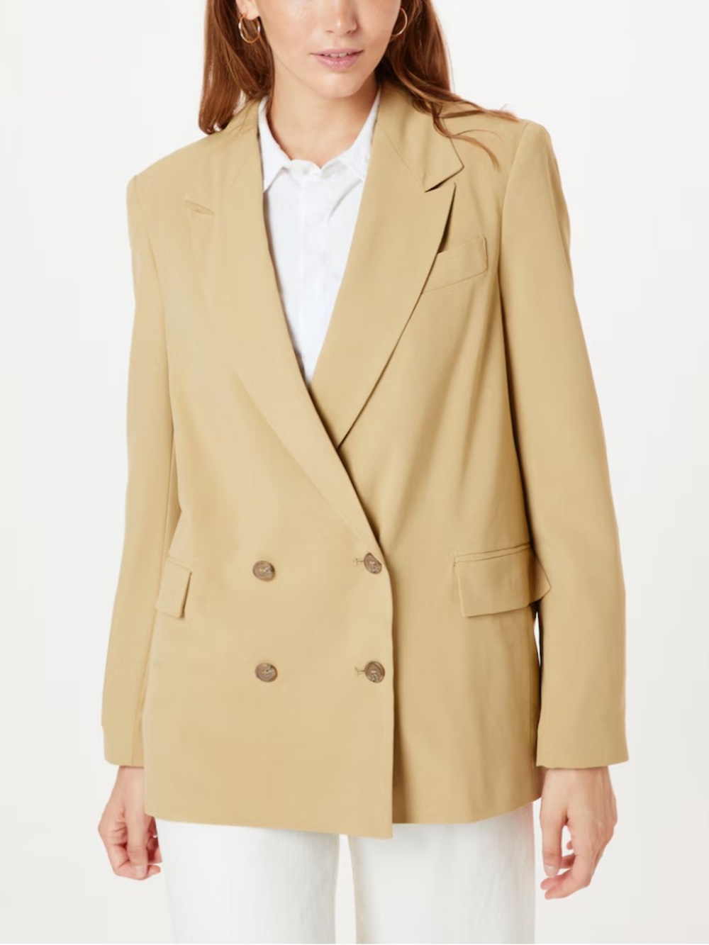 Topshop Women's Blazer Jacket in Sand Size 8